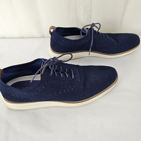 Cole Haan Men's OriginalGrand Stitchlite Oxfords Lace Up Shoe Navy Blue Size 12 - Picture 3 of 10
